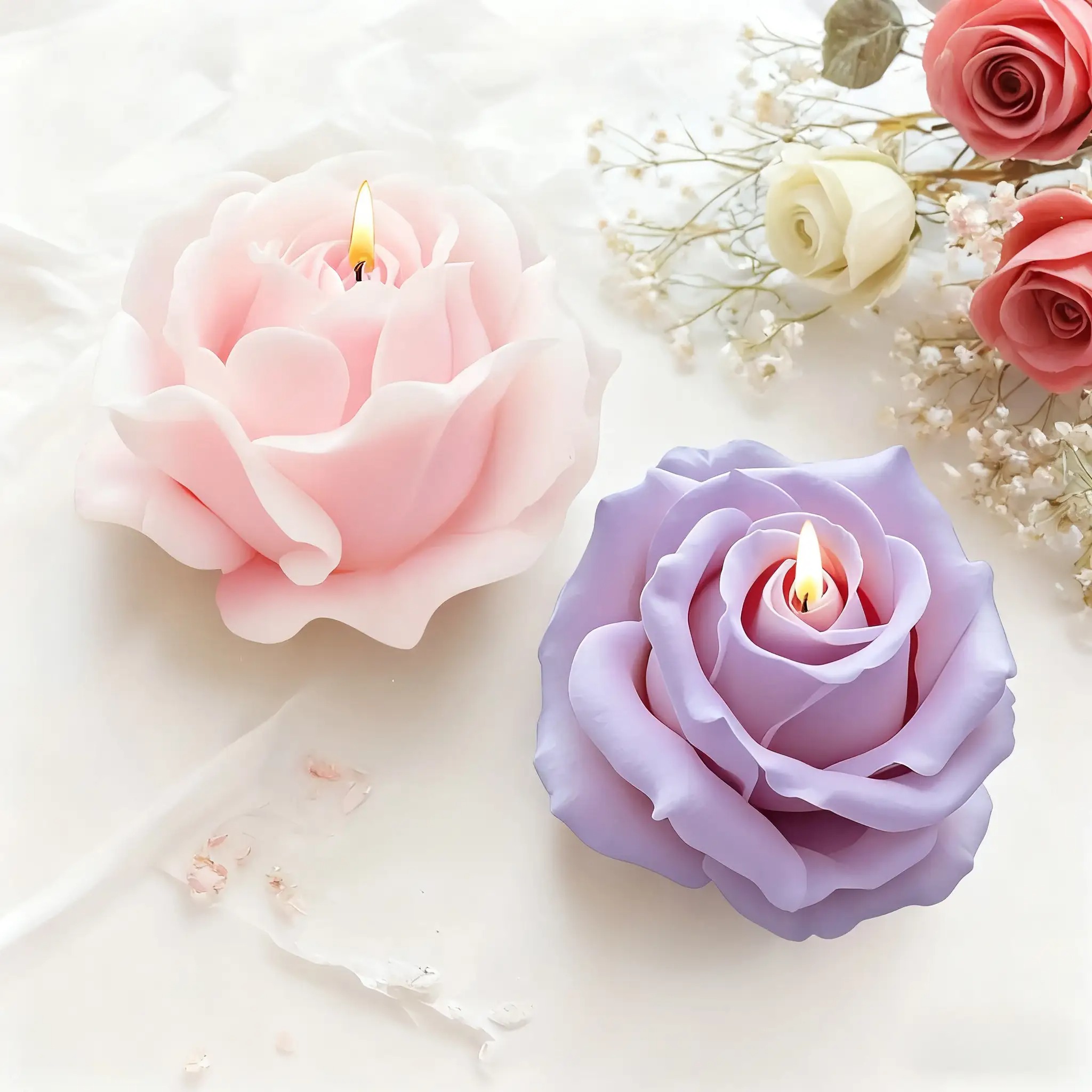 2-Piece Romantic 3D Rose Silic - огляд і ціна Soap Making Instructions