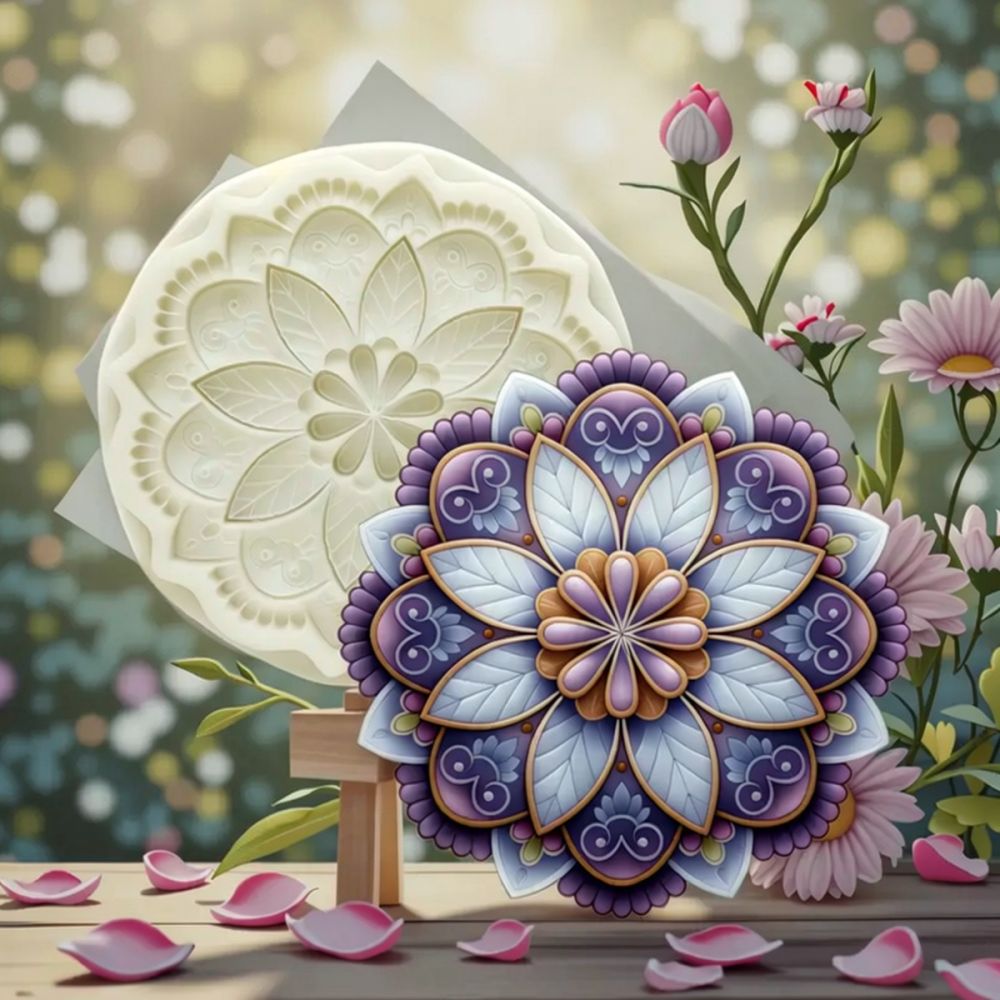 Round Silicone Flower Mould Fl - огляд і ціна Soap Making Ins