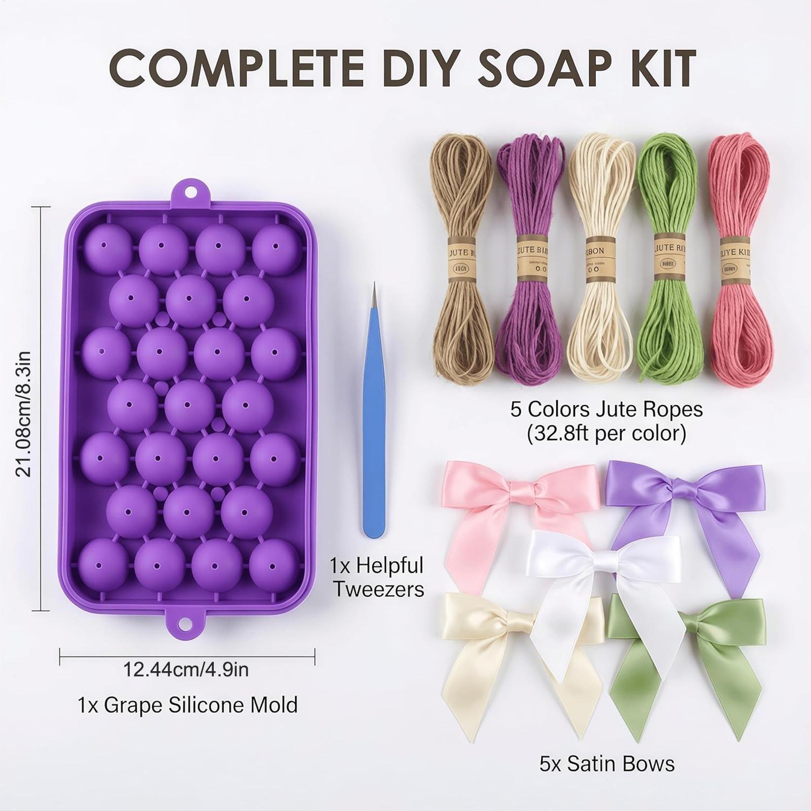 Grape Soap Mold Easy-Release F - огляд і ціна Soap Making Kit For Beginners