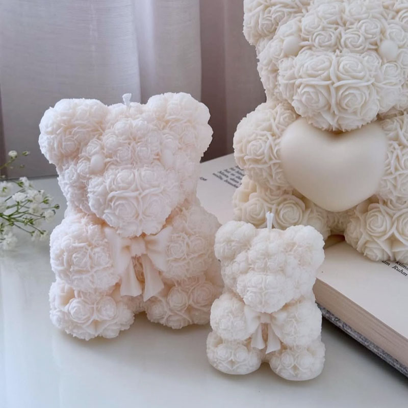 Rose Bow Bear Candle Silicone  - огляд і ціна Soap Making Gifts