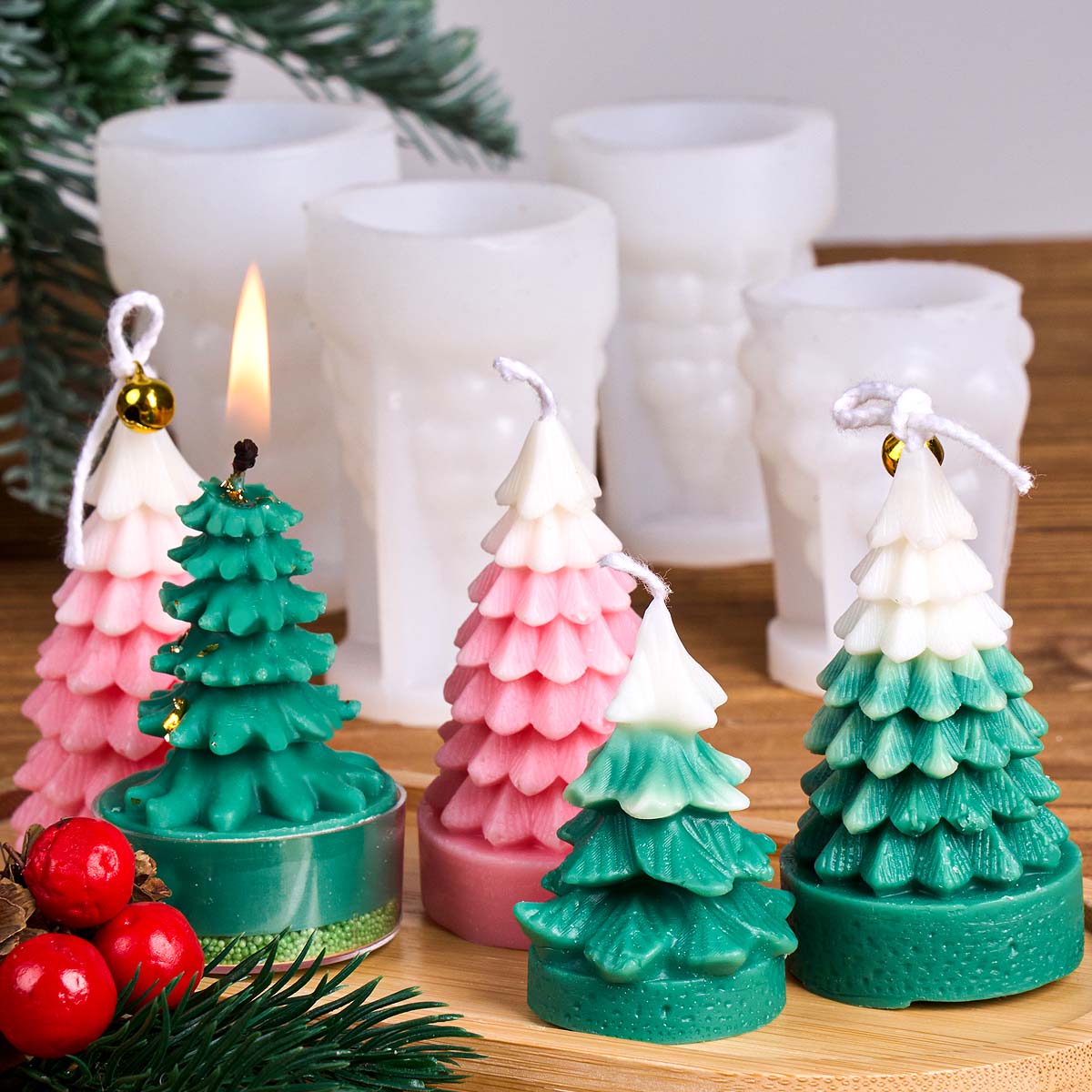 3D Christmas Tree Silicone Can - огляд і ціна Soap Making Gifts